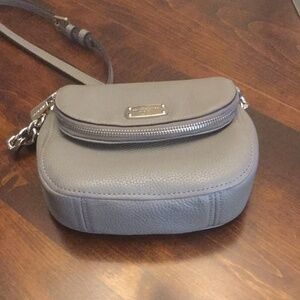 Michael Kors Grey Pebbled Leather Crossbody
